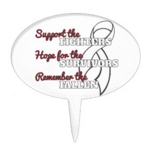Bone Cancer Support Hope Remember Cake Picks