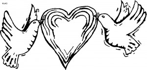 Coloring Pages Of Love Quotes Two love dove