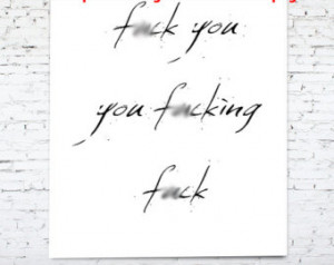 ck you, you f*cking, f*ck, f*ck, Funny Poster, Girl with the dragon ...