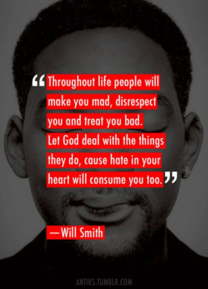 ... Let God deal with the things they do, cause hate in your heart will