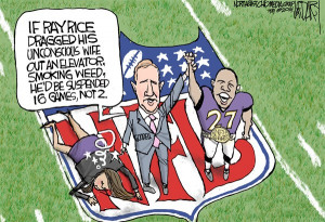 ... © Jeff Darcy,The Cleveland Plain Dealer,Ray Rice, Roger Goodell