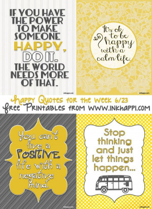 Free Happiness Life Quotes Printables from inkhappi.com