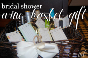 bridal shower wine basket