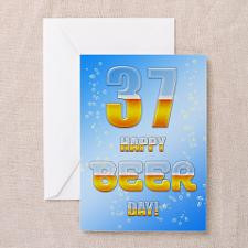 37th birthday beer Greeting Card for