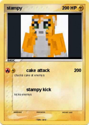 Stampy Cat Pokemon Card