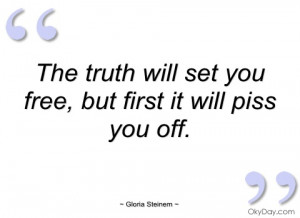 the truth will set you free gloria steinem