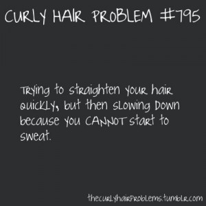 Sweat is like humidity to curly hair, not good