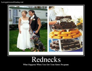 Rednecks Funny Sister Pregnant Wedding Cake