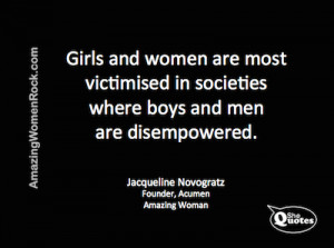 SheQuotes Jacqueline Novogratz on men and empowerment #Quote #VAW # ...