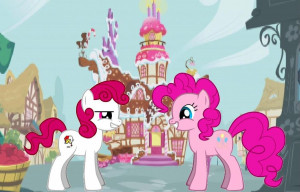 Pinkie pie and Funny star MY OC pony by Hikarisah
