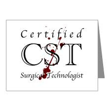 Surgical Tech Blood Splatter Note Cards (Pk of 10) for