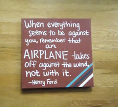 ... airplane quote painted on canvas can be customized any quote any
