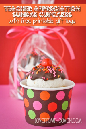 Ice Cream Sundae Cupcakes – For Teacher Appreciation Or Mother’s ...