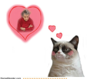 grumpy cat loves grumpy grandma