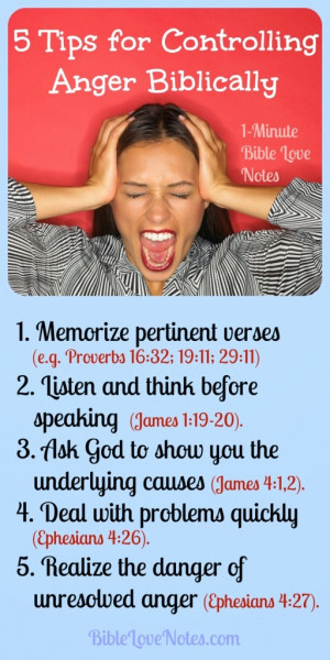Anger, Biblical ways to manage anger, control temper, dangers of anger