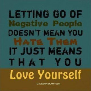 letting go of negative people
