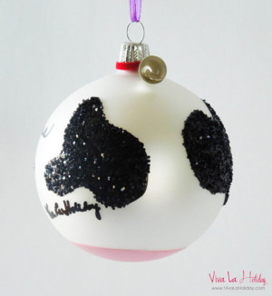 Cow Ornament Hand Painted 