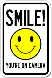 smile you re on camera sign share 18 x 12 security sign smile you re ...