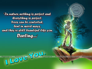 ... , nothing is perfect and everything is perfect..... i love you Quotes