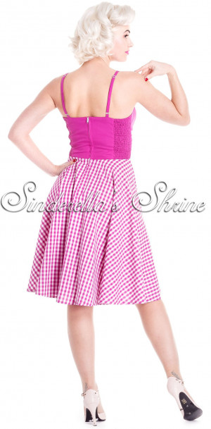 SALE Hell Bunny quot Saturday quot Pink Gingham 50s Summer Party Dress