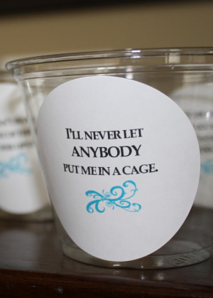 Cups with quotes from Breakfast at Tiffany's (a jewelry party theme ...