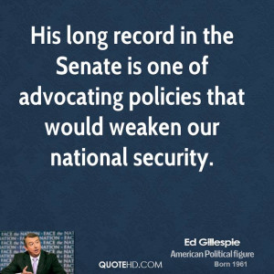 His long record in the Senate is one of advocating policies that would ...