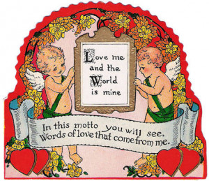 Now, let's look at some vintage 1940's Valentines, that are also