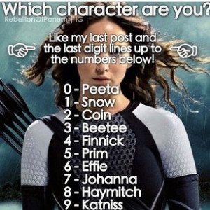 Which character are you? Comment below :))~~#thehungergames # ...