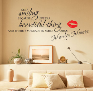 Details about MARILYN MONROE WALL STICKERS QUOTES ART DECALS W55