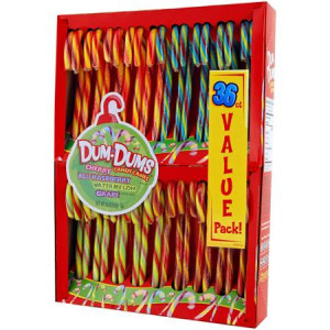 Dum Dums Assorted Flavored Candy Canes, 36 count, 18 oz