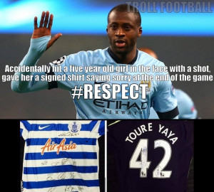 Respect Yaya Toure for giving girl his signed Shirt