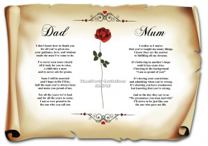 ... Poem To Mum And Dad On My Wedding Day, Mother & Father of The Groom