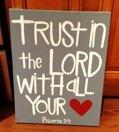 Hand Painted Canvas Painting with A Bible Verse