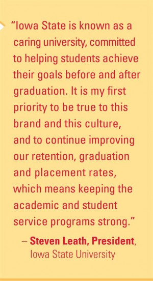 Iowa State University President Quote.