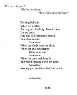 ... sad suicidal quotes alone bullshit cutting suicidal thoughts