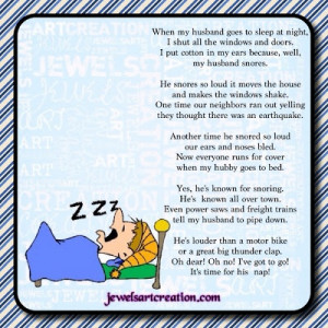 My Husband Snores | Jewels Art Creation