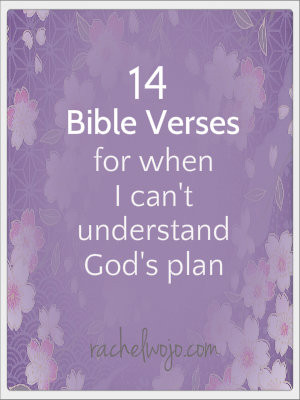 ... Bible Verses For When I Can't Understand God's Plan - RachelWojo.com