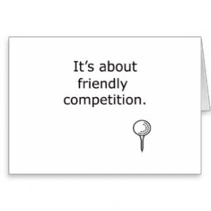 Friendly Competition Golf Design Greeting Cards