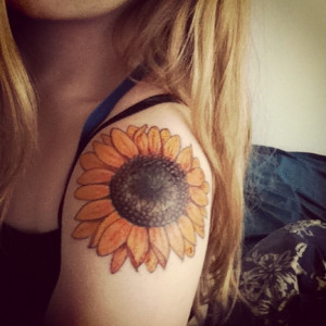 sunflower tattoo...for you Karine Lavoie
