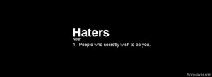 Download Quote facebook cover, 'Haters facebook photo cover'.