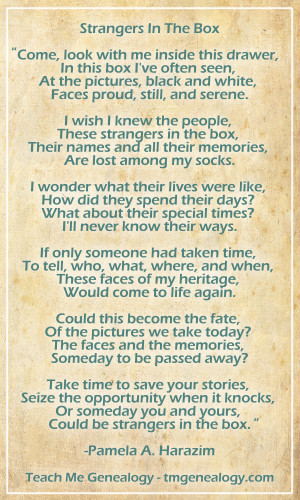 Strangers In The Box - By: Pamela A. Harazim
