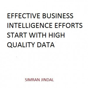 Effective Business Intelligence efforts start with high quality data