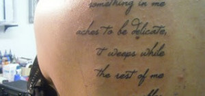 La Femme Tattoo A Quote About Love In Backbone Quotes