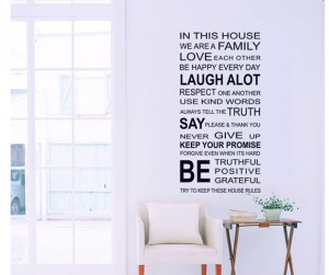 free shipping New removable home decor words quote wall stickers/house ...