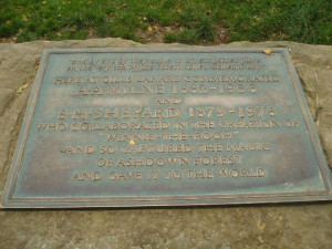 Milne memorial plaque at Ashdown Forest, East Sussex, England ...