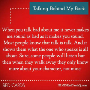 Talking Behind My Back