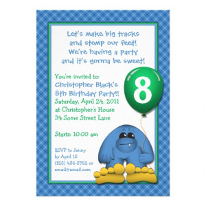 Bigfoot Kids Birthday Party Invitation from Zazzle.com