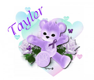 Glitter Text » First Names » Rett Syndrome Bear - Taylor