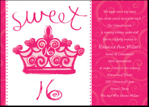 Home / Pretty in Princess Sweet 16 Birthday Party Invitations