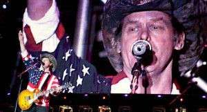 Ted Nugent performs during the Rockin the Corps thank you concert for ...